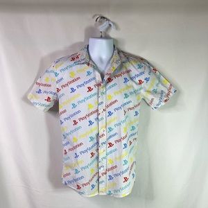 PlayStation Button Down Shirt, Men’s Small